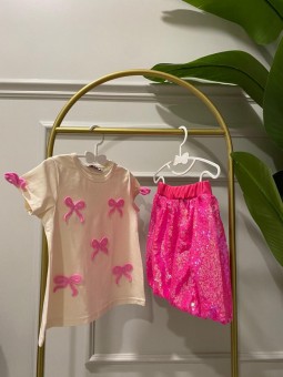 Kız Çocuk Fiyonklu Tişört...