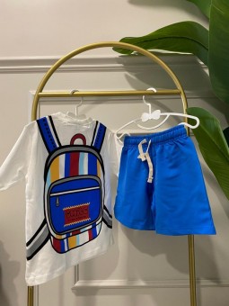 Mavi Askılı Çanta Desenli...