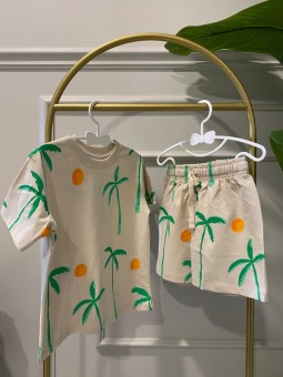 Palmiye desenli Erkek İkili...