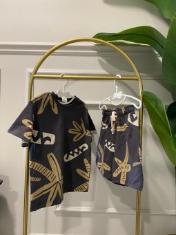 Desenli İkili Şortlu Takım