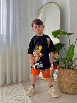 Tazmanya Figürlü Şortlu...