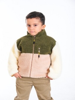 Pelüş Erkek Haki Krem Üst...